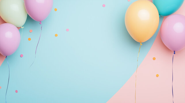 Celebrate your special day with delightful pastel balloons and space for heartfelt birthday wishes