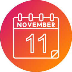 11 November Vector Icon Design