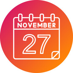 27 November Vector Icon Design