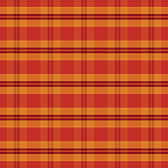 Checkered tartan plaid with twill weave repeat pattern.Colorful gingham seamless pattern in autumn or Christmas theme. Geometric graphic vector illustration background design for fabric and print. 