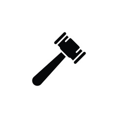 auction hammer solid icon vector design good for web or mobile app
