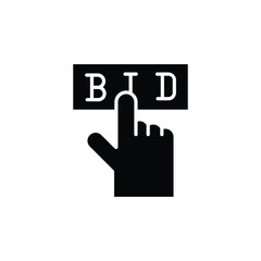 bid symbol solid icon vector design good for web or mobile app