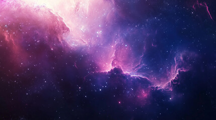 Obraz premium Tło kosmiczne przedstawiające supernową i nebulę w tajemniczym wszechświecie, z gwiazdami i promiennymi chmurami.
