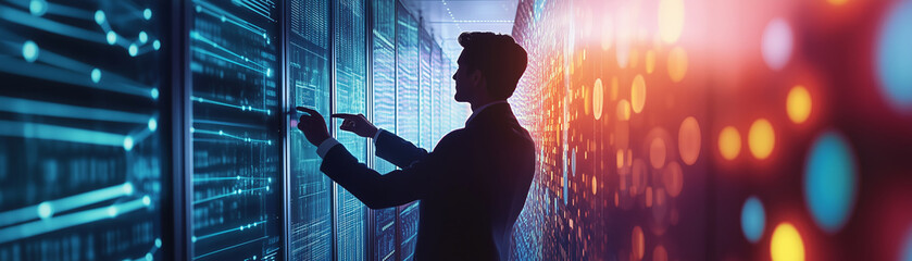 Digital technology background with a focus on data science and tech advancements.