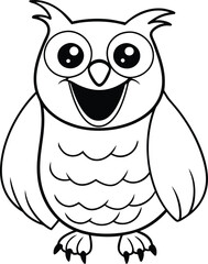 Cheerful laughing hawk vector with a wide grin perfect for adding fun to your project or design
