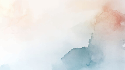 Abstract horizontal watercolor background. Hand drawn vector texture. Brush stroked painting pastel color watercolour