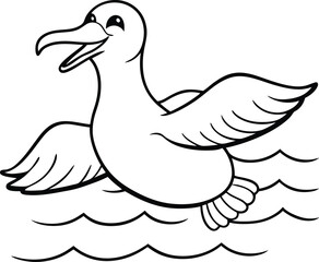 Obraz premium illustration of a joyful swan 