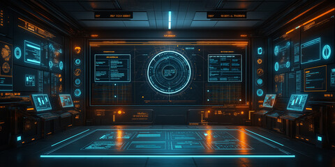 Virtual screen displaying a compliance checklist with a modern and digital interface.