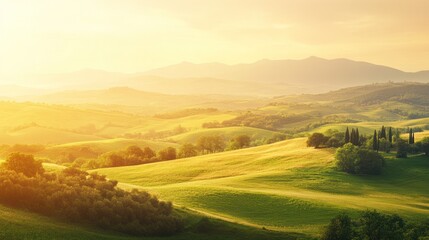 Obraz premium Golden Hills of Tuscany