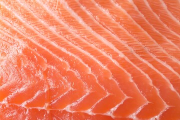 Fresh salmon as background, closeup. Sea food