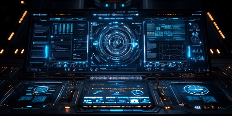 Digital virtual screen with a compliance checklist and modern design elements.