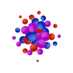 Colorful bright spheres background. Abstract illustration. EPS 10