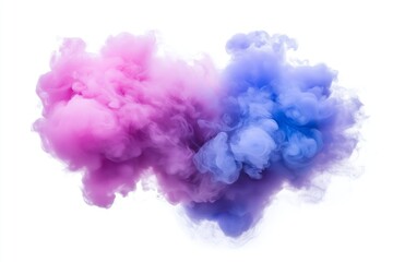 Obraz premium Pink and purple smoke clouds merging in ethereal beauty