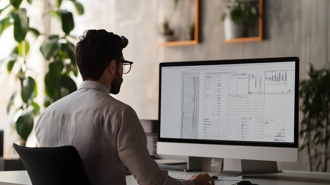 photo-realistic, cost estimation for a wind turbine project, engineers analyzing data, modern office setting, advanced software, precise details, ultra-realistic lighting and shadows,