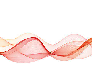 Abstract red lines. Vector background. Red smoky wave. Eps 10