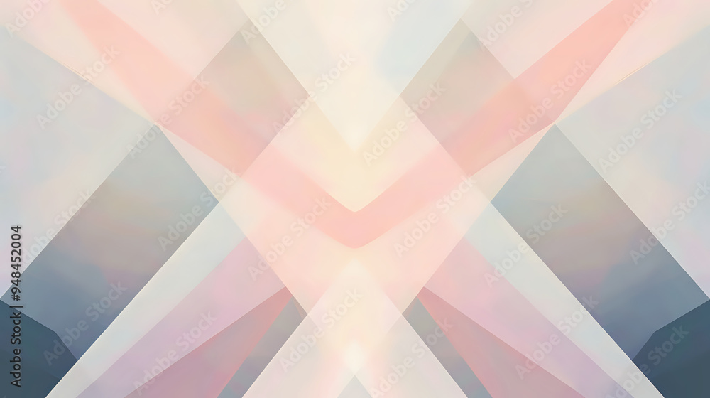 Wall mural Light pastel geometric abstract background in minimalist style, highlighting a refined and calm artistic design.