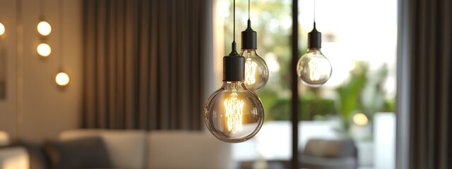 3D rendering of elegant retro luxury interior lighting bulb decor
