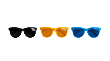Set of summer sunglasses  isolated on transparent background