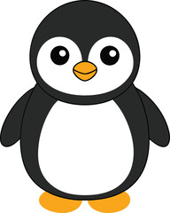 Obraz premium Elegant penguin vector art showing a penguin with a sleek and streamlined body 