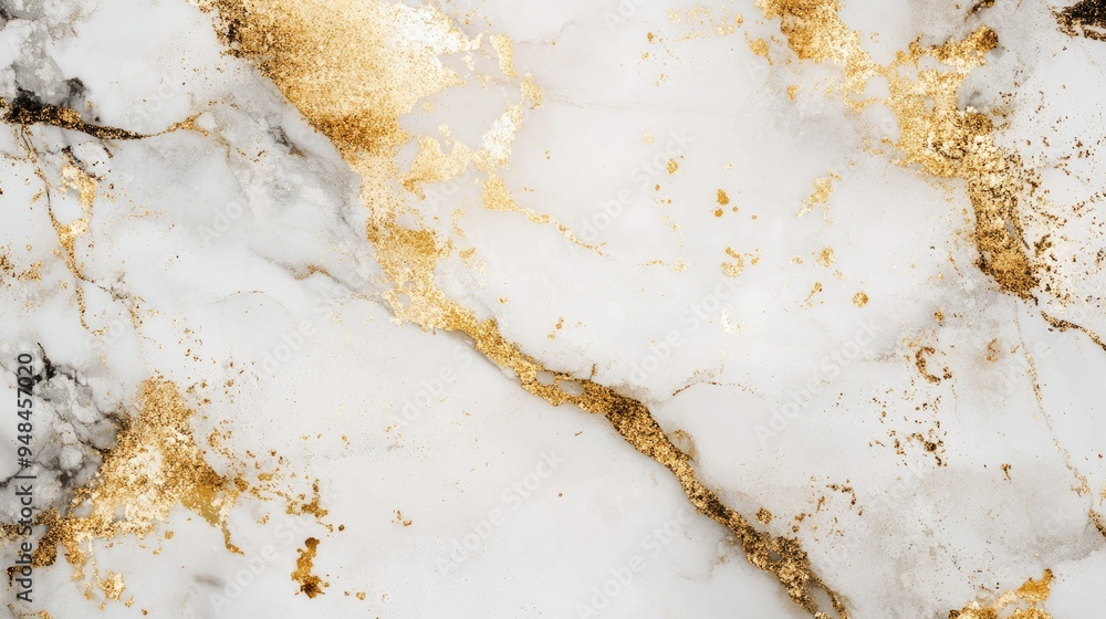 Fototapete marble-textured background with subtle gold accents, ideal for luxury cosmetic product advertisement