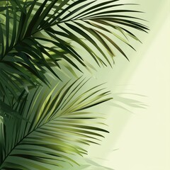 A vibrant and fresh tropical foliage design featuring lush green leaves, perfect for nature-themed projects.