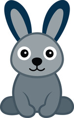 Cozy rabbit seated amidst nature’s beauty creating a peaceful and charming scene





