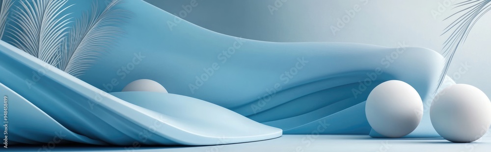 Poster Elegant and abstract design in 3D cartoon rendering