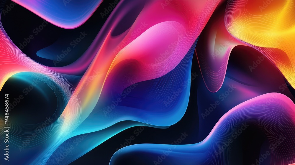 Poster website background design featuring abstract shapes and vibrant colors suitable for various digital 