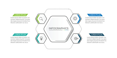 Vector infographic design template with 4 options or steps