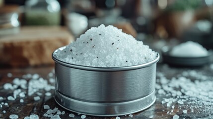 elegant silver tin of celtic sea salt blend, a gourmet and exotic option for food lovers perfect for food connoisseurs