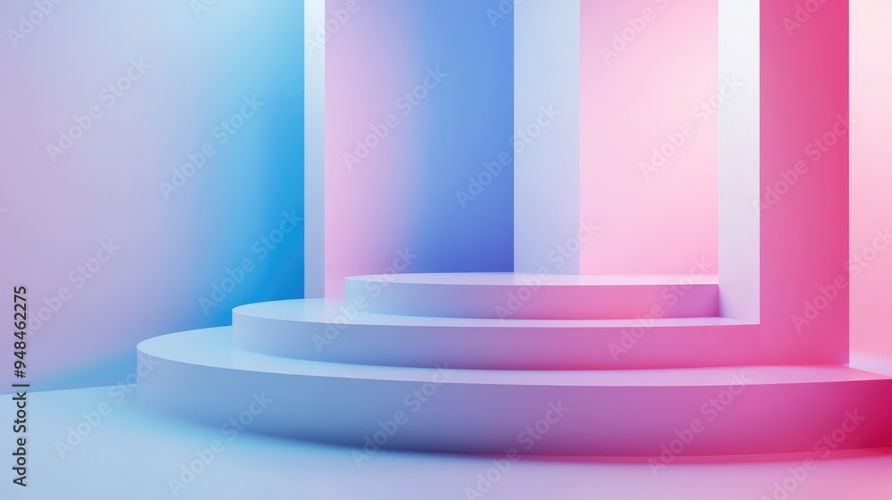 Poster minimalistic abstract background 3d illustration and rendering