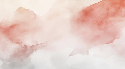 Abstract horizontal watercolor background. Hand drawn vector texture. Brush stroked painting pastel color watercolour