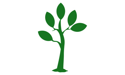plant green tree logo vector