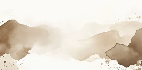 Obraz premium Abstract horizontal watercolor background. Hand drawn vector texture. Brush stroked painting pastel color watercolour