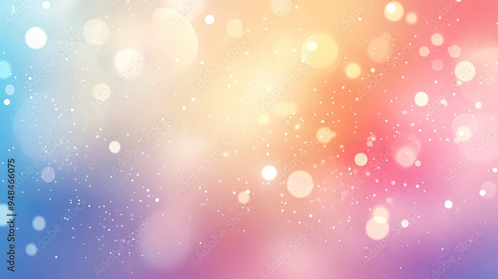 Poster subtle pastel colors with bokeh in an abstract vector design, forming a dreamy and peaceful backgrou