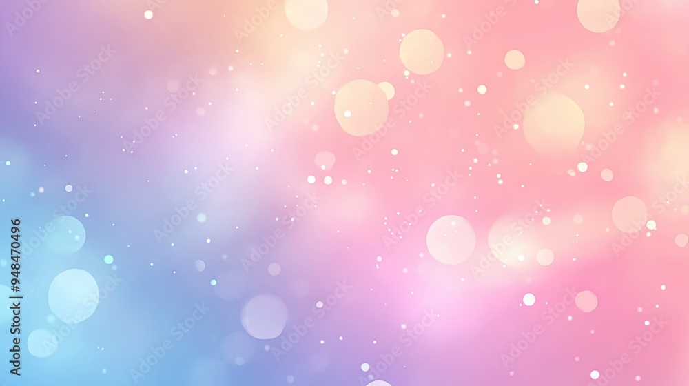 Poster vector design with pastel hues and subtle bokeh effects, forming an abstract and dreamy background.