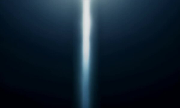 A single glowing light ray trail streaking across a dark background, leaving a subtle, fading glow behind it.