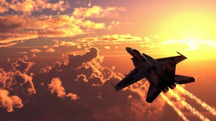 Create Dramatic Scene Military Fighter