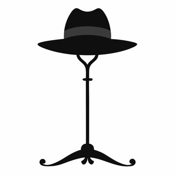recommend clip art: Hat stand Black silhouette