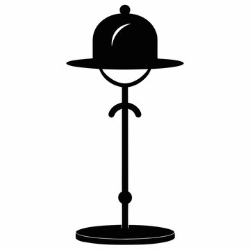 recommend clip art: Hat stand Black silhouette