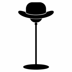Hat stand Black silhouette