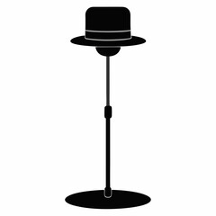 Hat stand Black silhouette