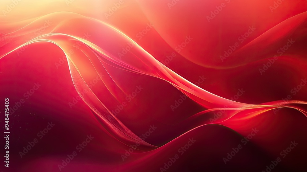 Poster warm 3d red background with soft gradients and gentle lighting, creating a cozy and inviting atmosph