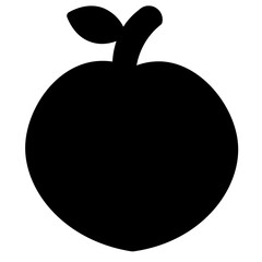 Apricot Diet Food Glyph Icon