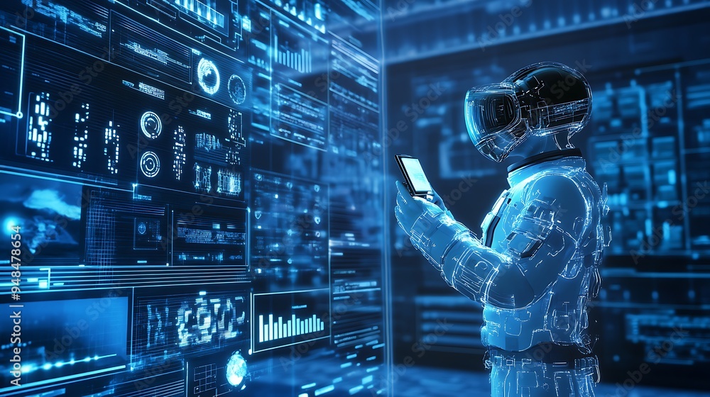 Poster digital space habitat: live in a virtual colony with interactive features.