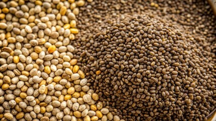 Fototapeta premium A Close-up View of Two Different Types of Seeds