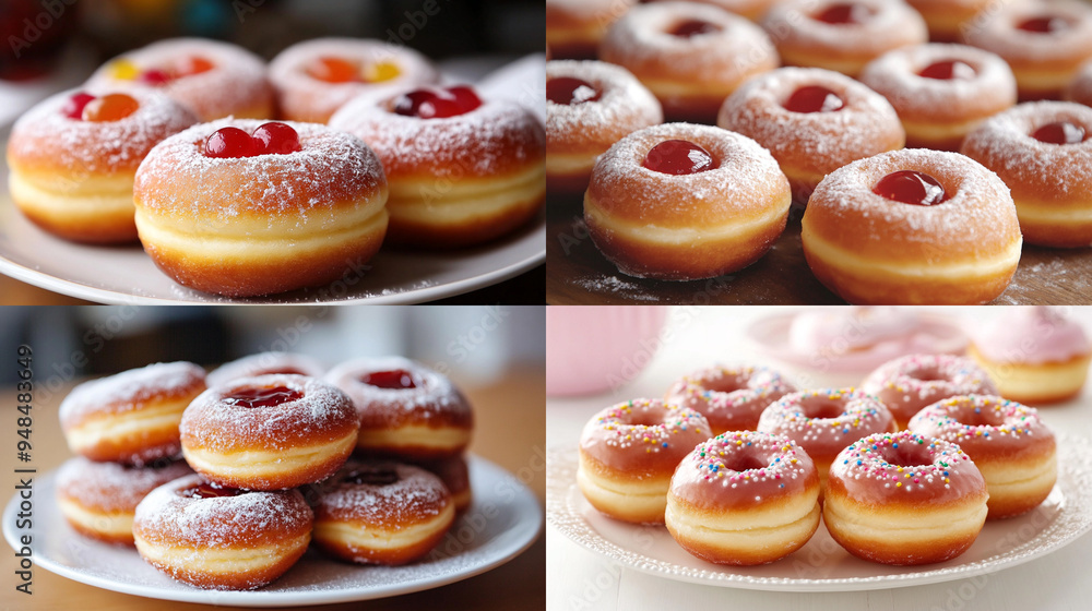 Canvas Prints donuts on a plate