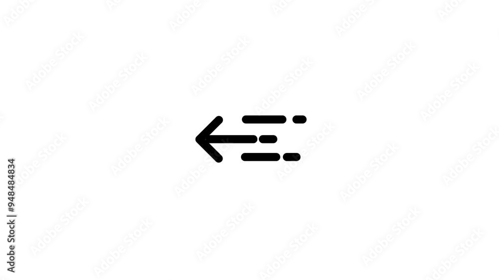 Poster direction side arrow icon animation on the background ,direction concept