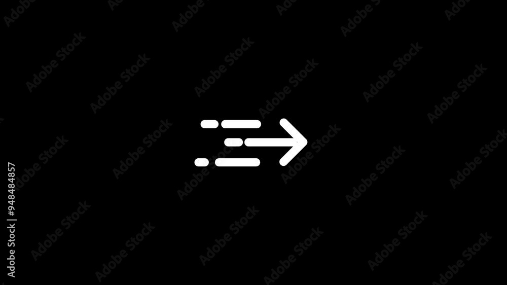 Poster direction side arrow icon animation on the background ,direction concept