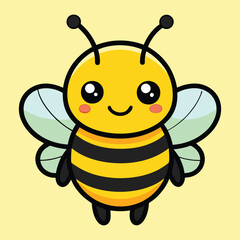 Cute Bee Cartoon Design